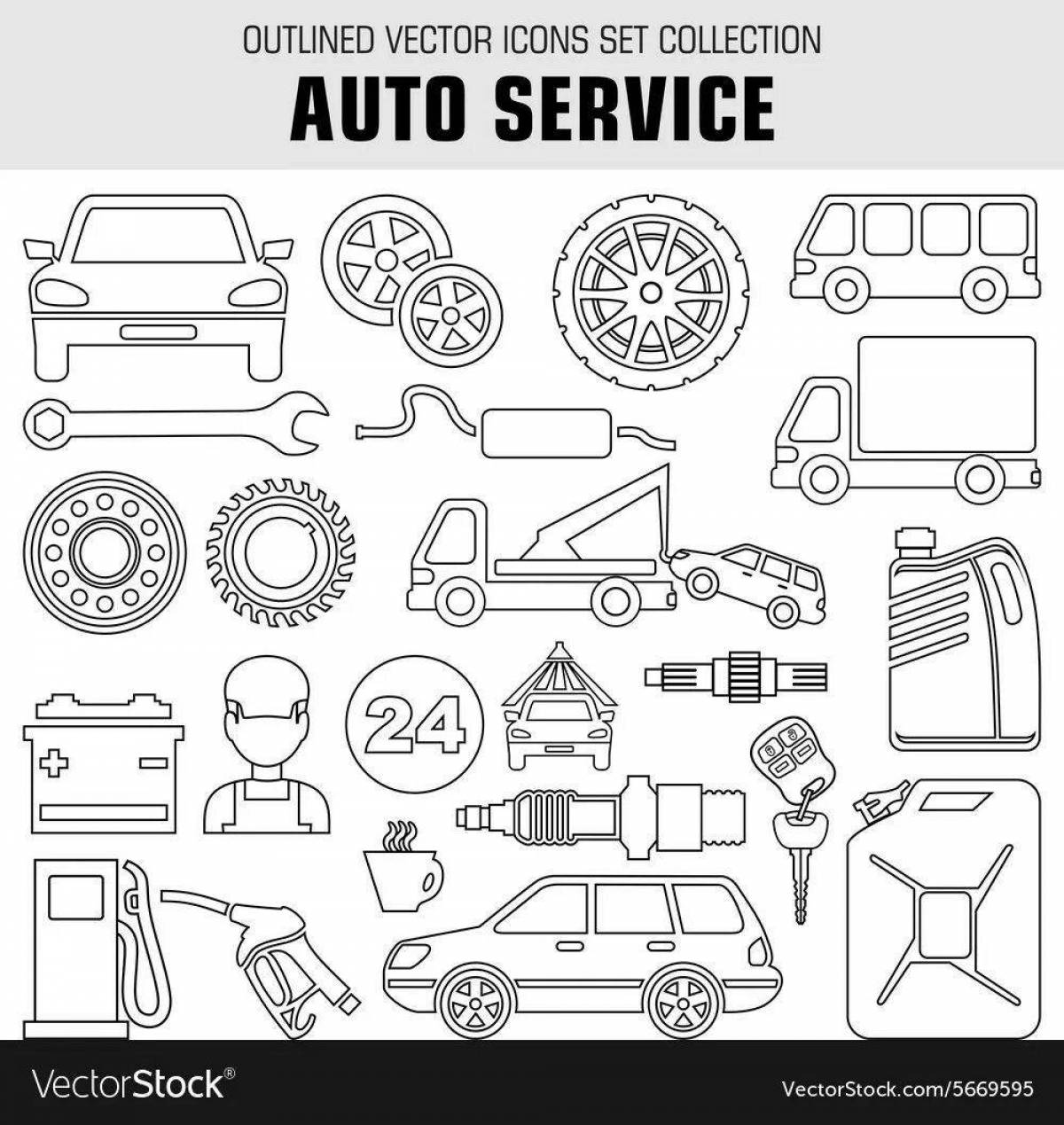 Coloring fun car service