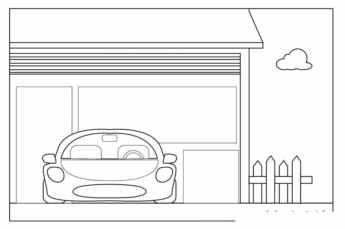 Цветная раскраска автосервис