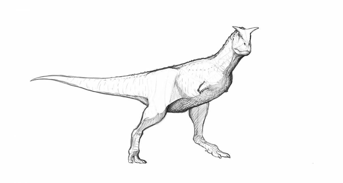 Раскраска Раскраска величественный карнозавр