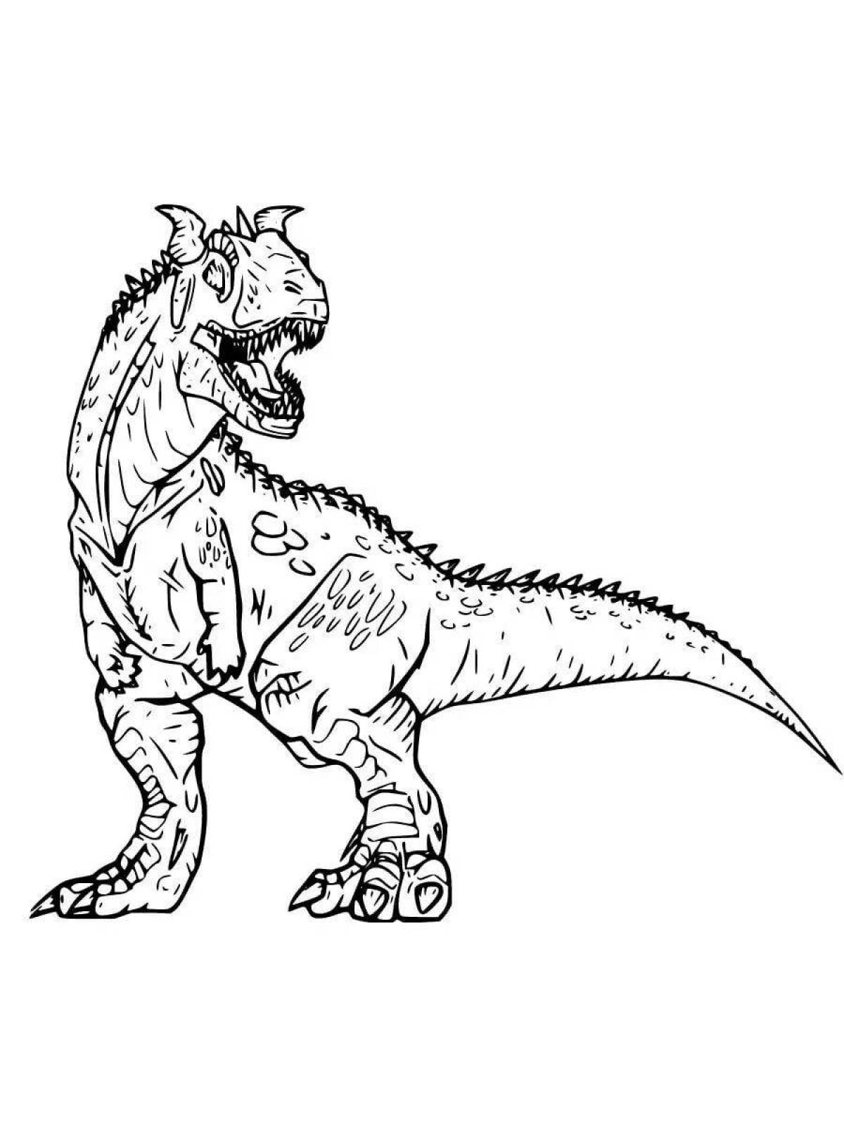 Раскраска Раскраска блестящий карнозавр