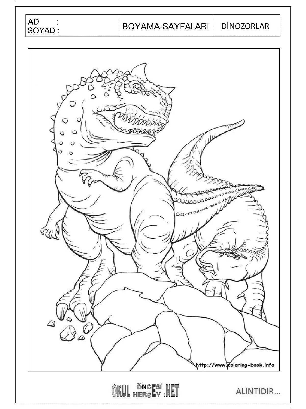 Intriguing carnosaurus coloring book