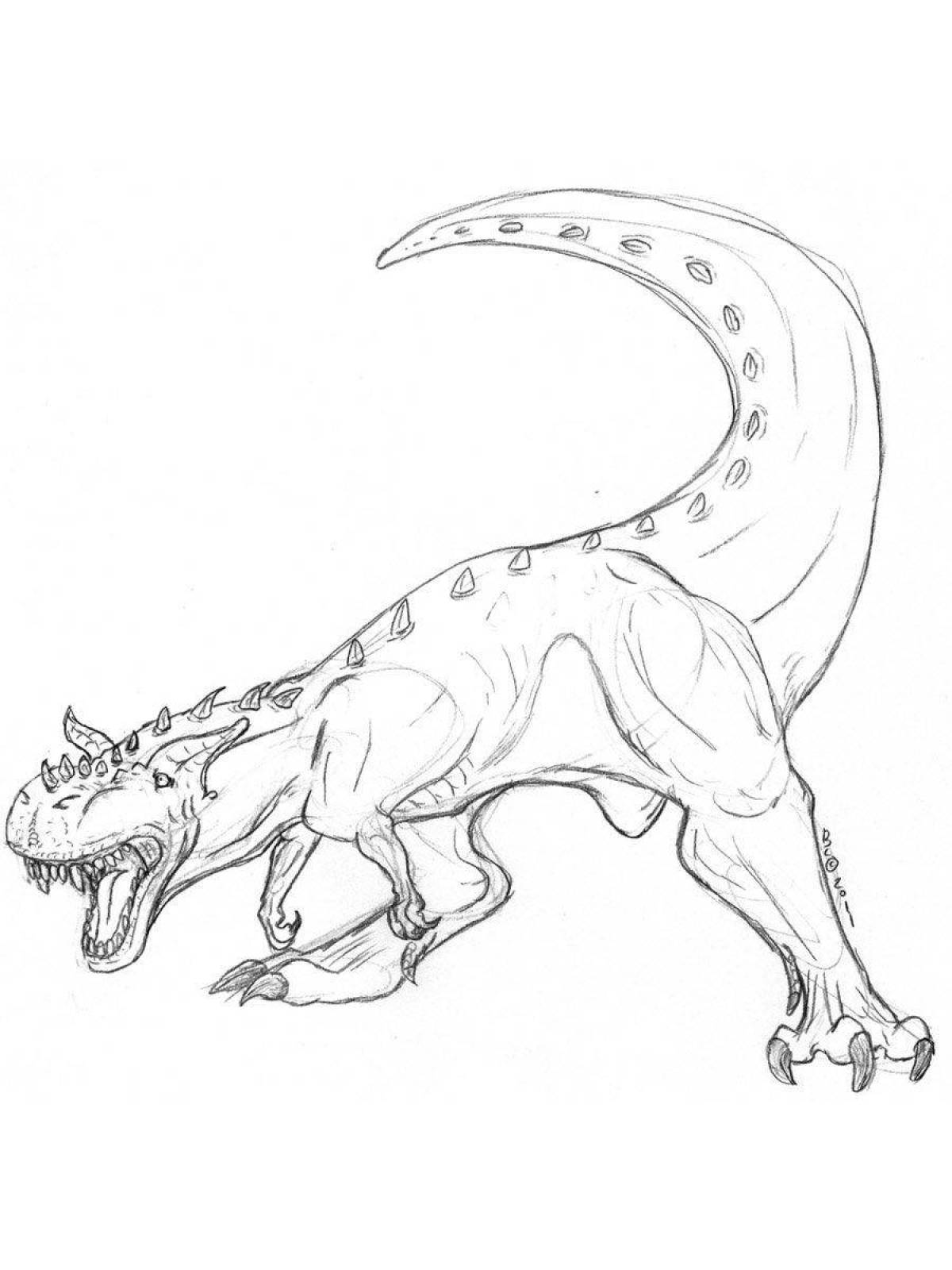 Amazing carnosaurus coloring page