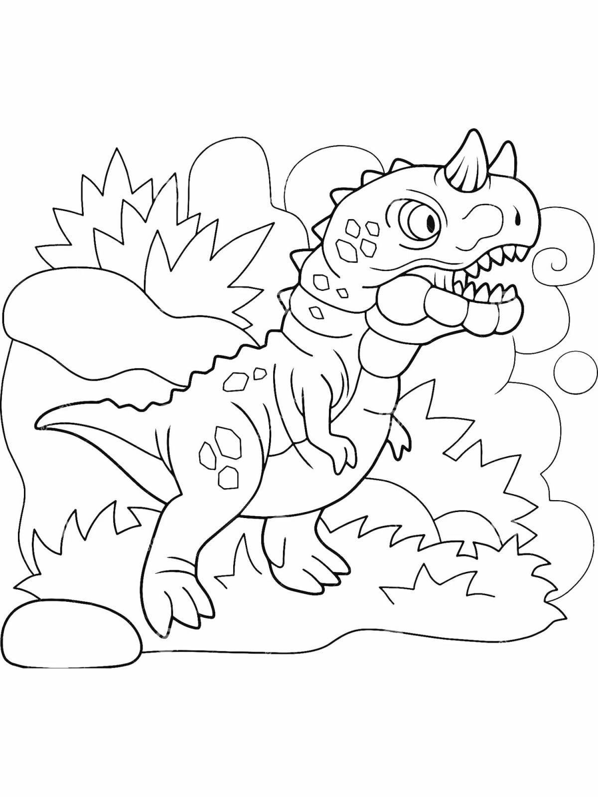 Раскраска Выдающаяся страница раскраски карнозавра