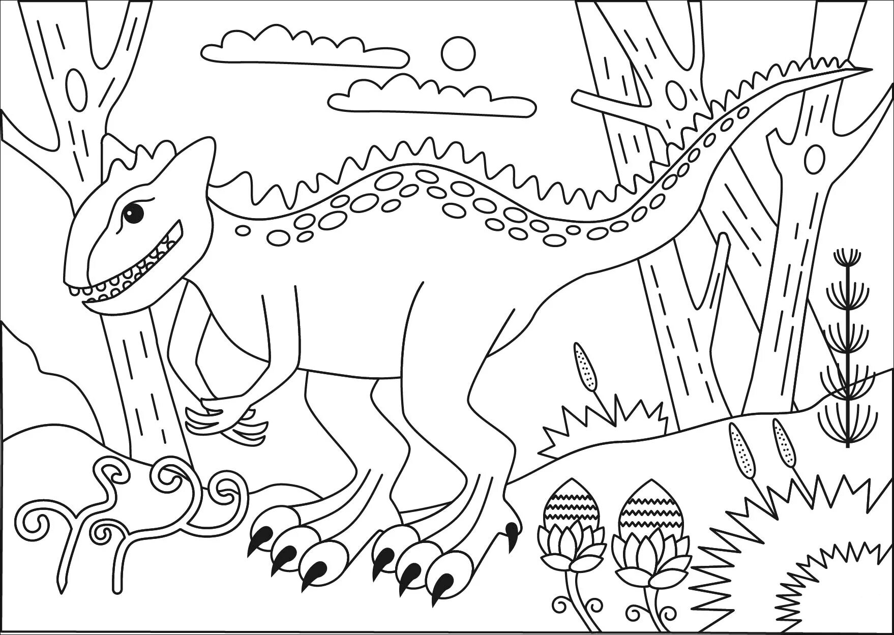 Раскраска Карнозавр #2