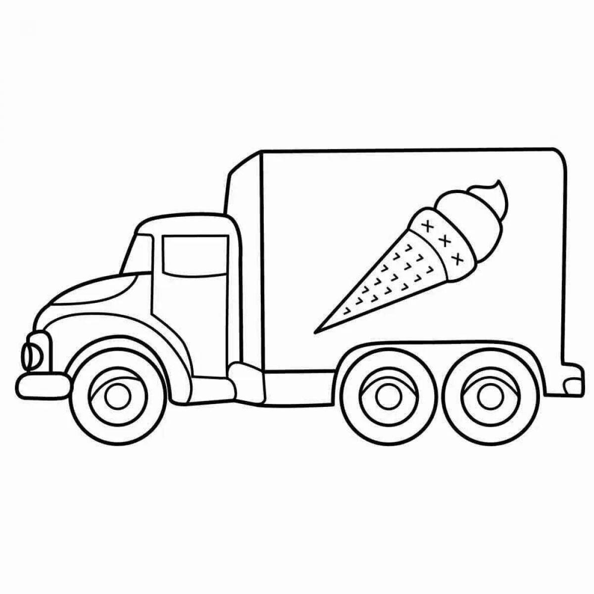 Coloring page attractive cement truck