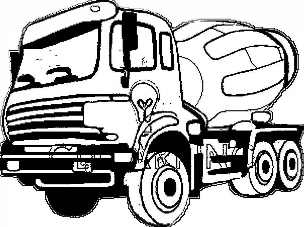 Sweet cement carrier coloring page