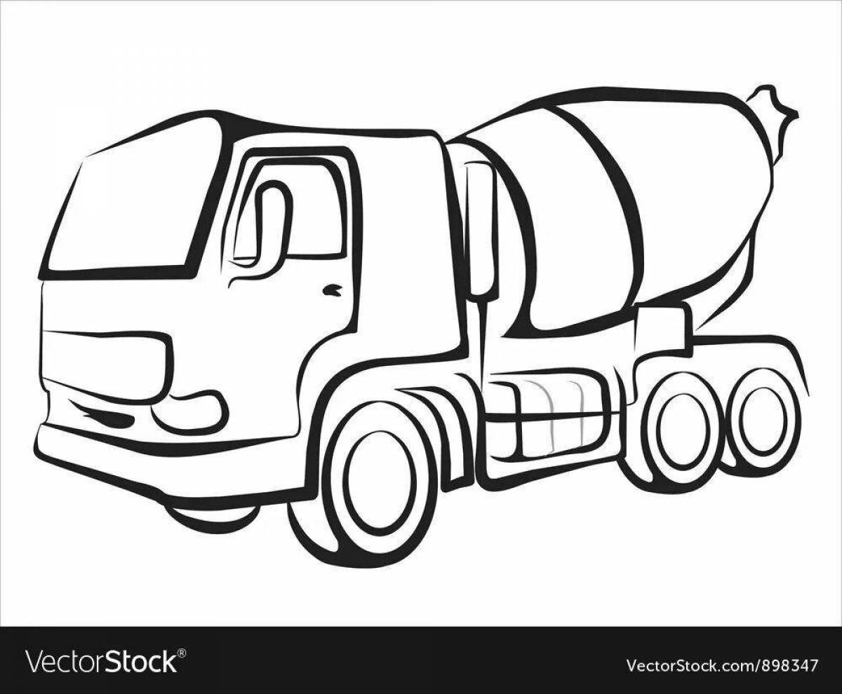 Majestic cement carrier coloring page