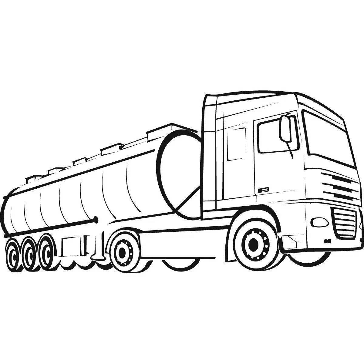 Awesome cement truck coloring page