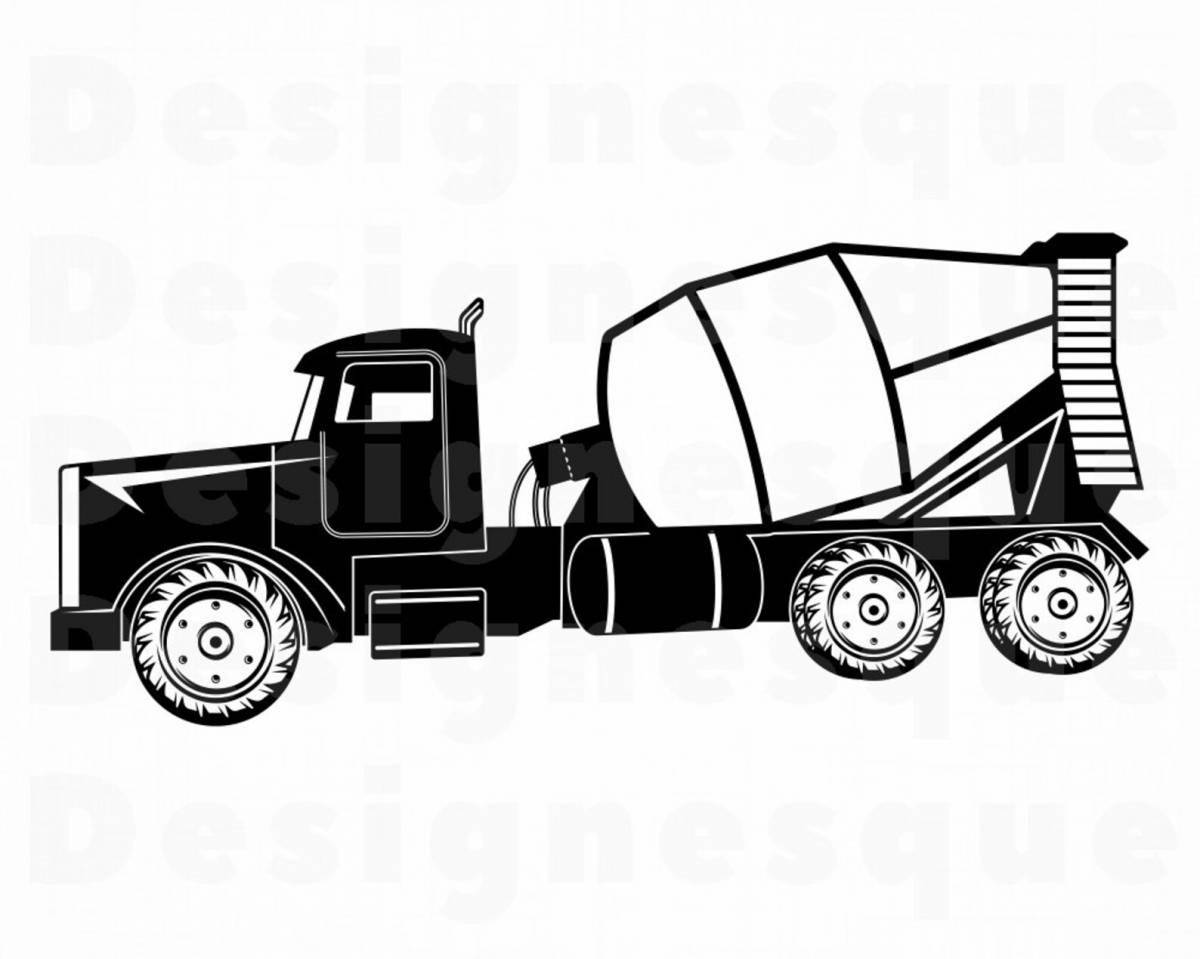 Coloring page marvelous cement truck