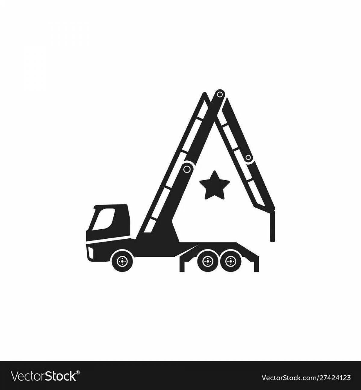 Concrete pump coloring page