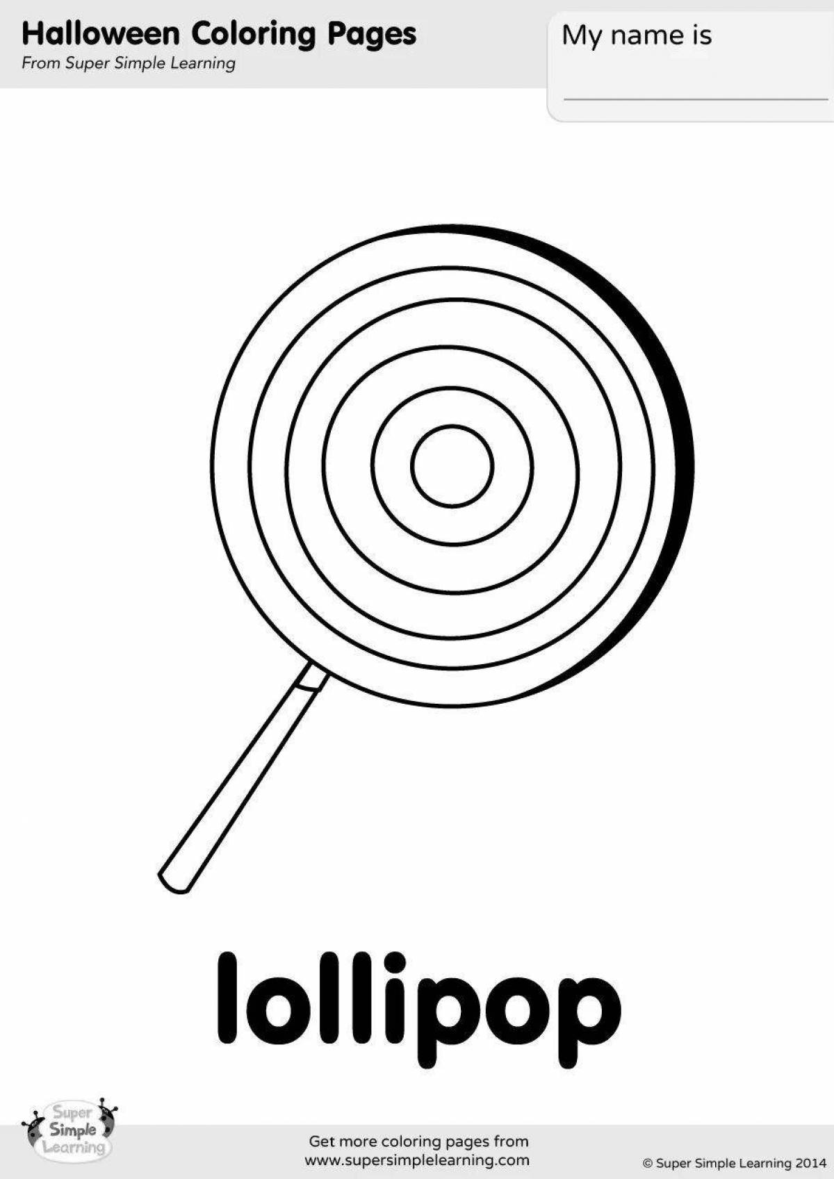 Delightful lollipop coloring