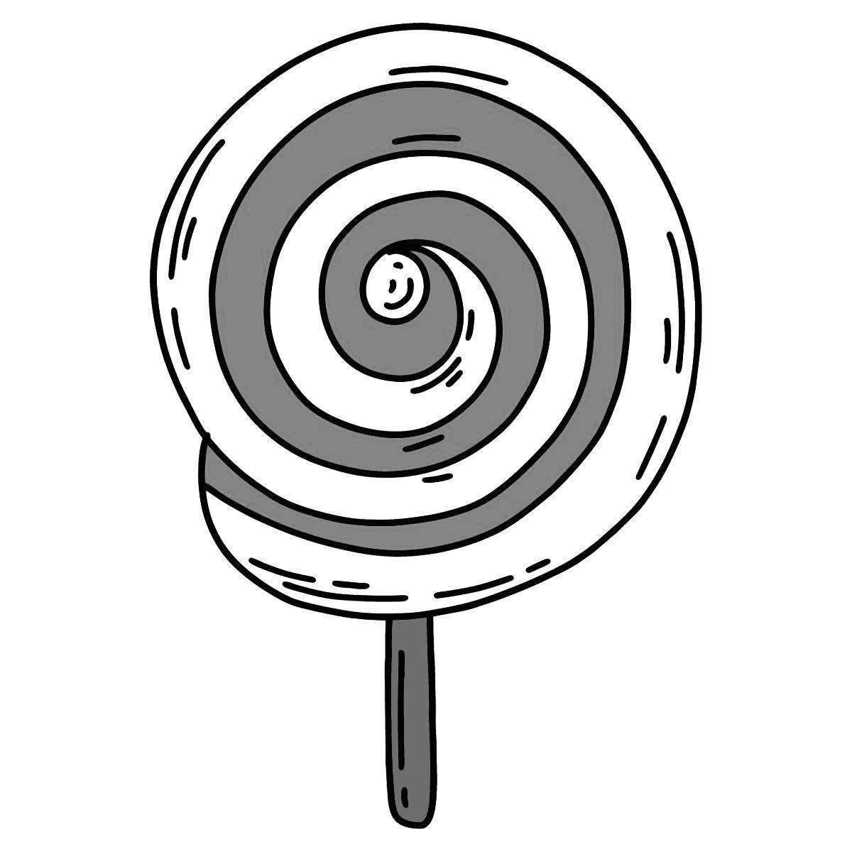 Coloring book shining lollipop