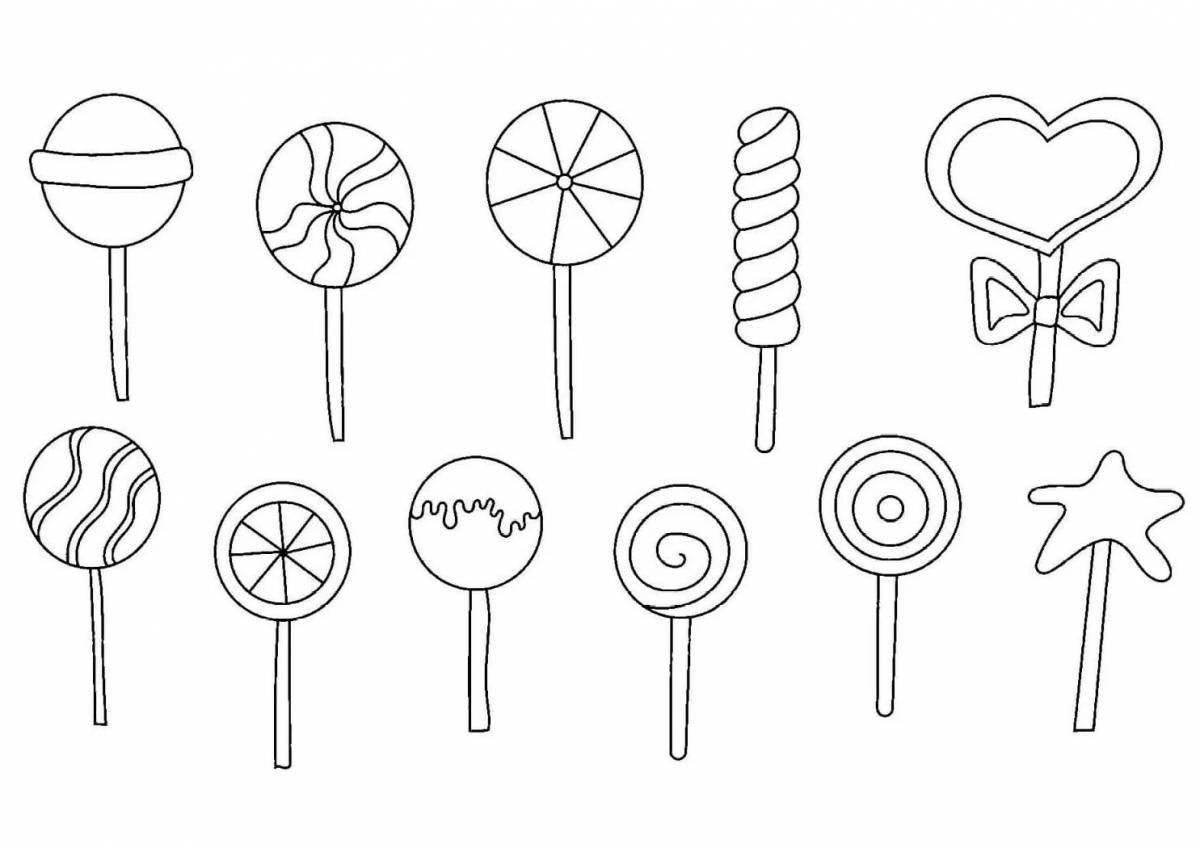 Fun coloring lollipop