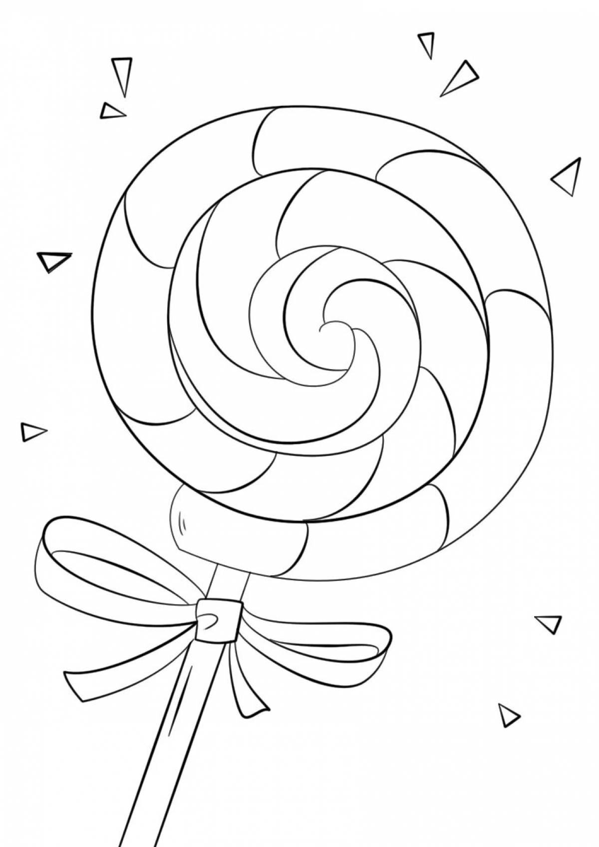 Fascinating candy coloring page
