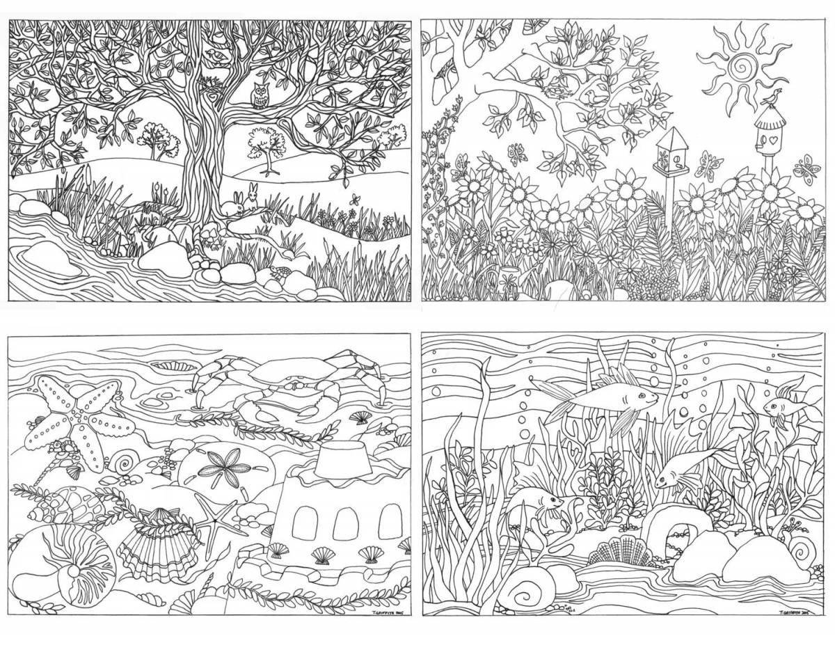 Coloring fairy tale environment