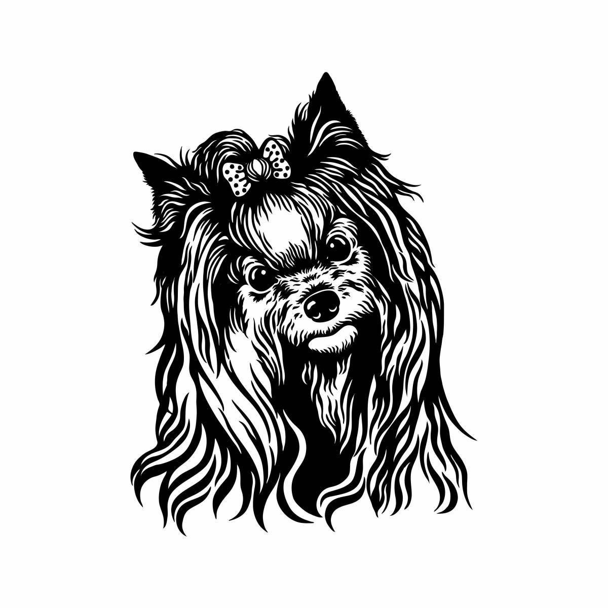 Colouring merry yorkie