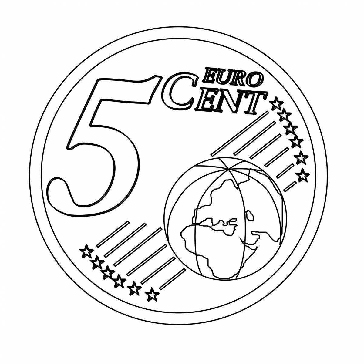 Раскраска Яркая евро раскраска