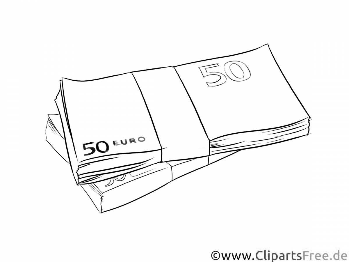 Раскраска Ослепительная евро раскраска