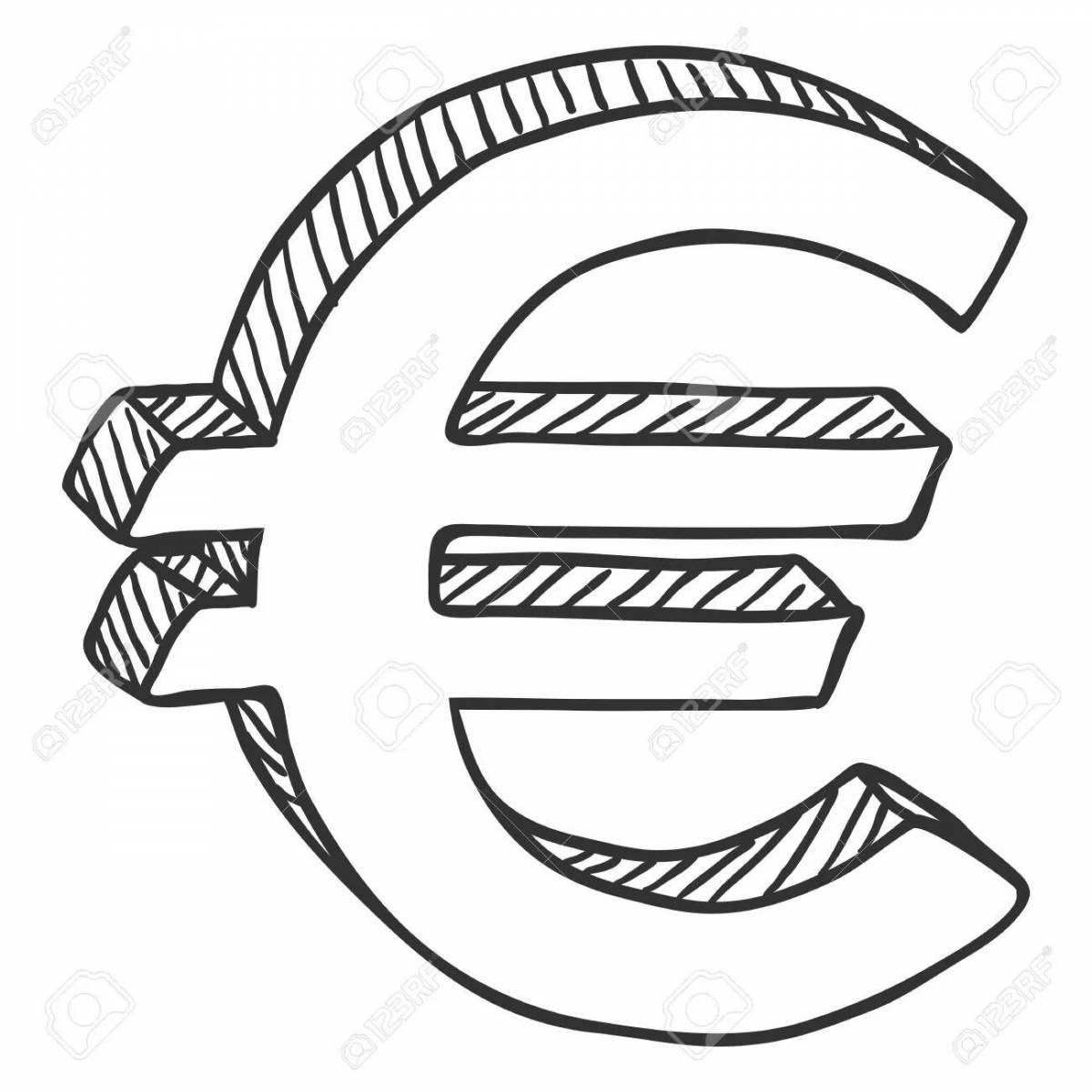 Очаровательная евро раскраска