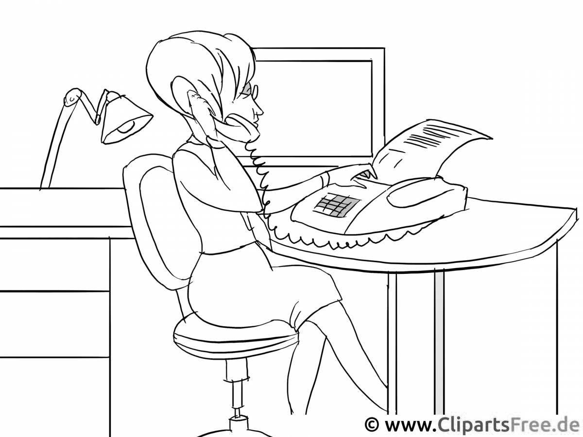 Раскраска Менеджер ярких раскрасок