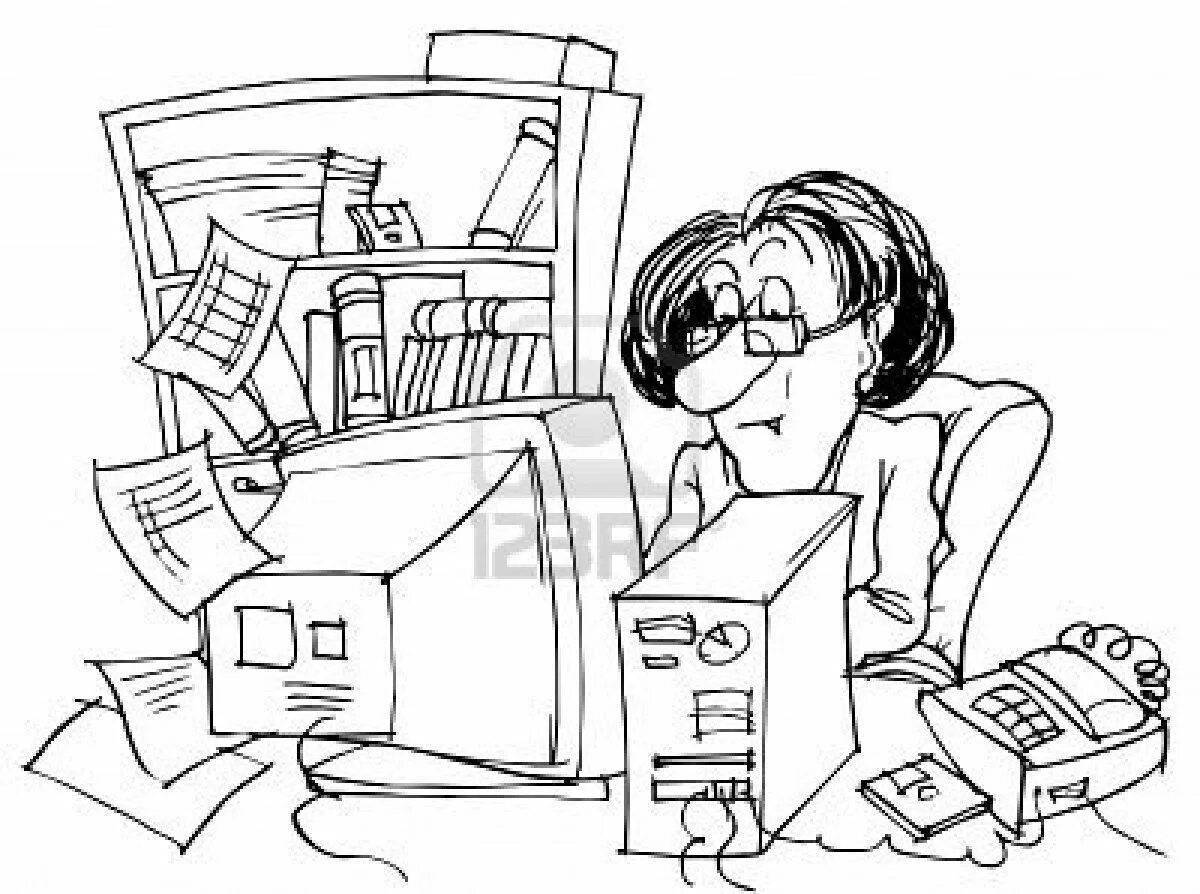 Раскраска Развлекательный менеджер раскрасок