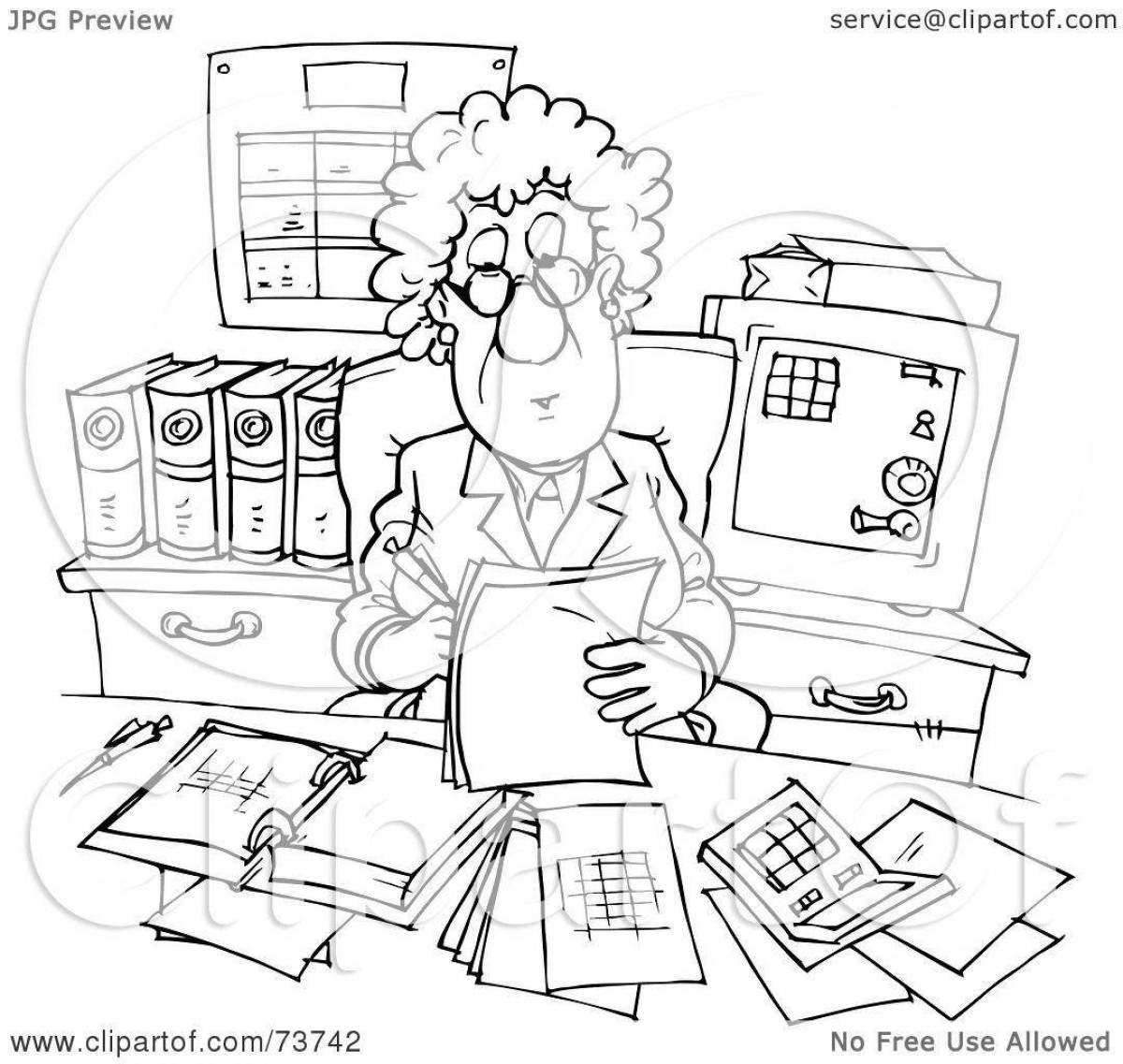 Раскраска Менеджер #6