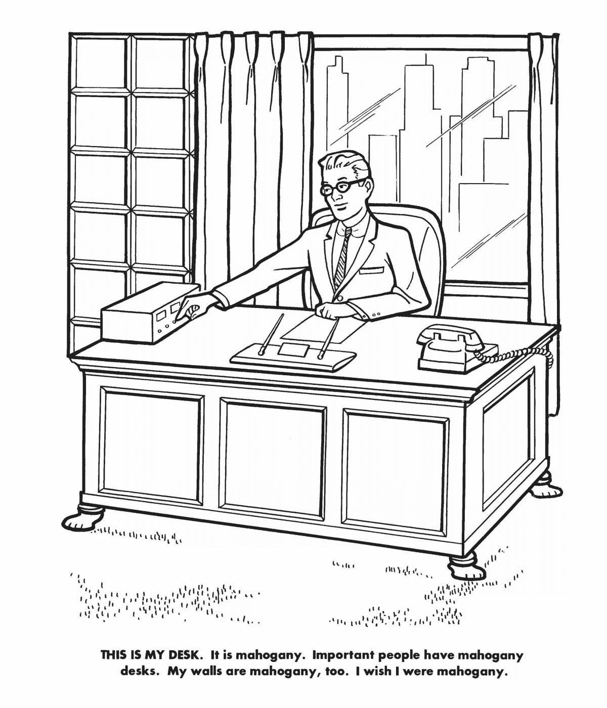 Раскраска Менеджер #10