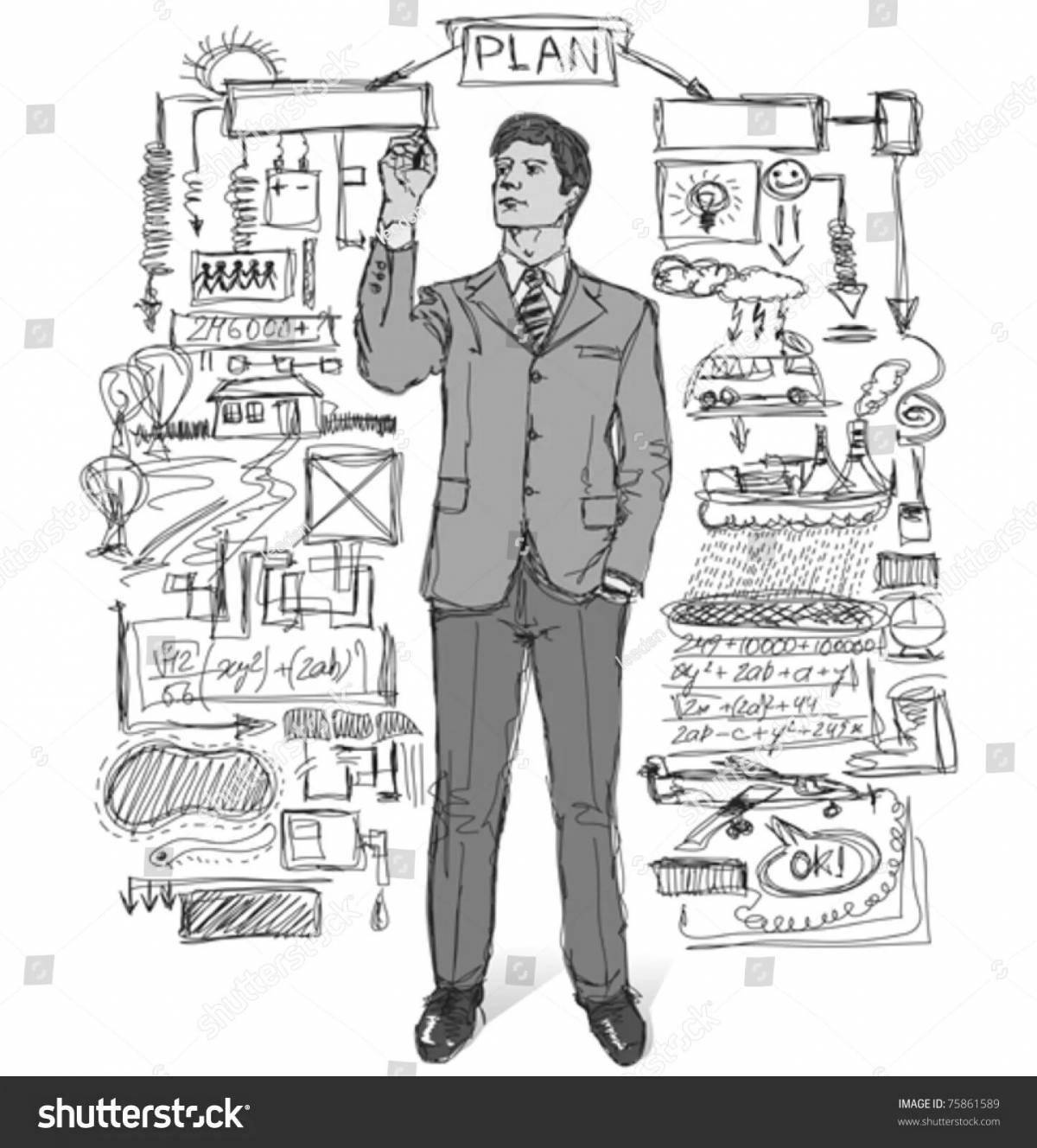 Раскраска Менеджер #11