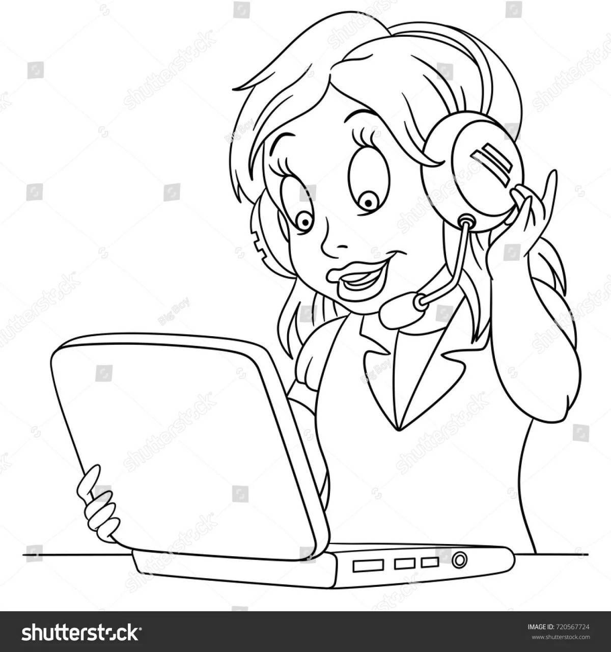 Раскраска Менеджер #12