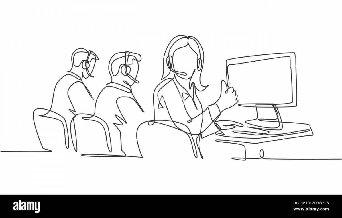 Раскраска Менеджер #14