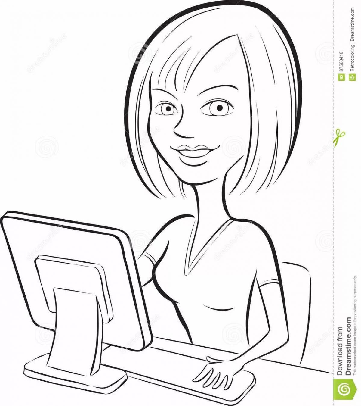 Раскраска Менеджер #24