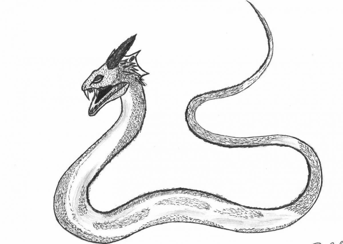 Раскраска Яркая раскраска василиск