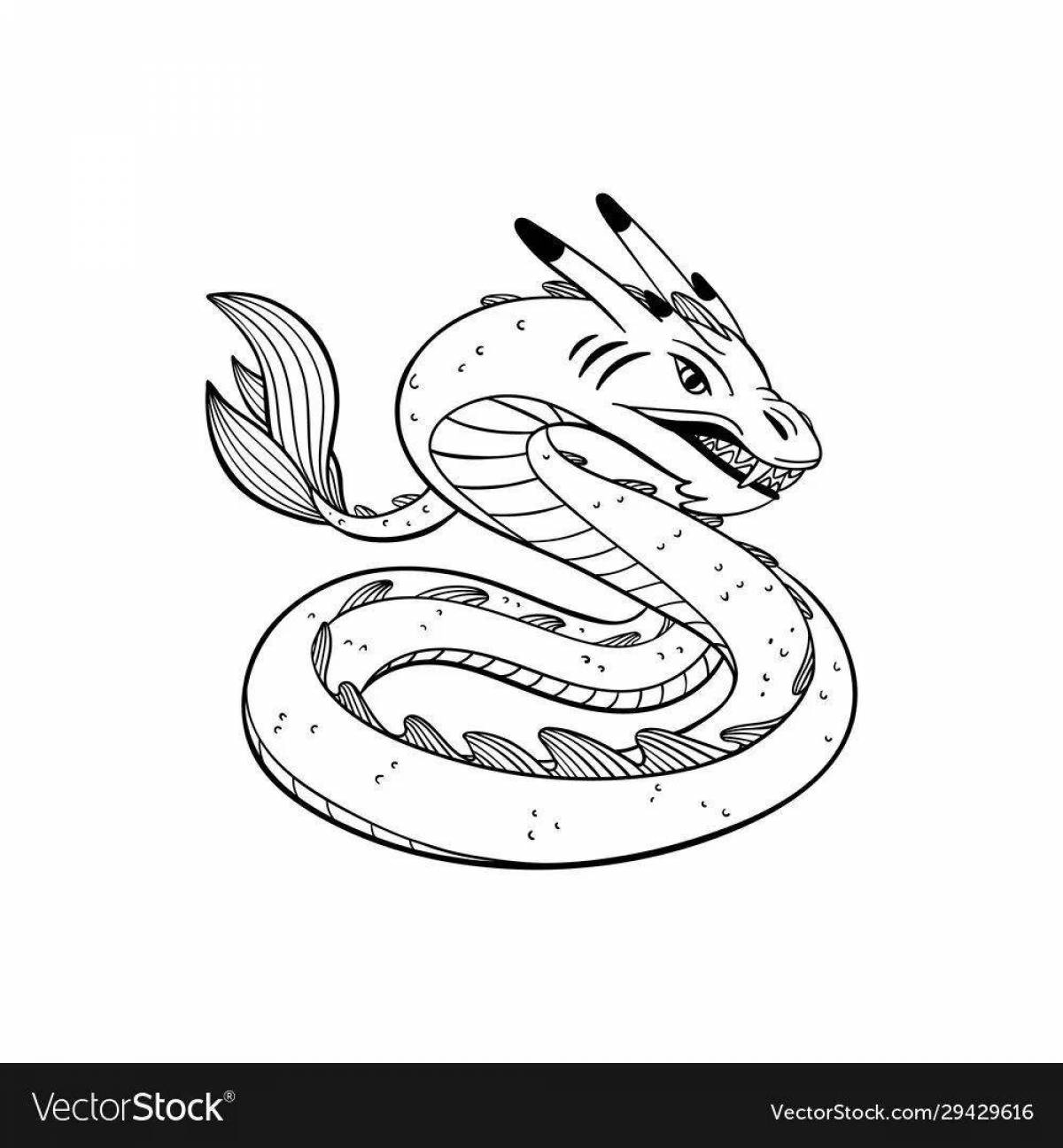 Раскраска Раскраска сияющий василиск