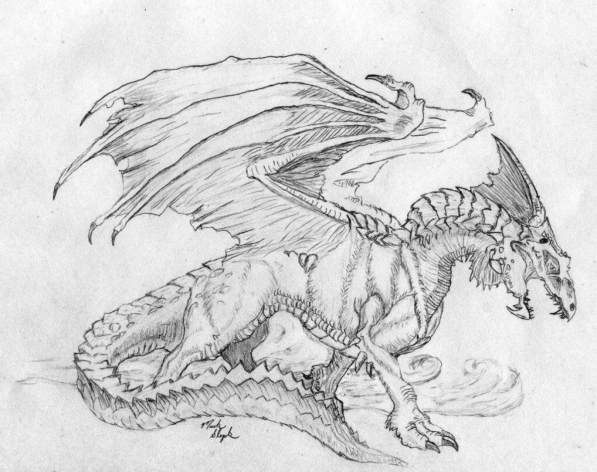 Раскраска Безупречная раскраска василиска