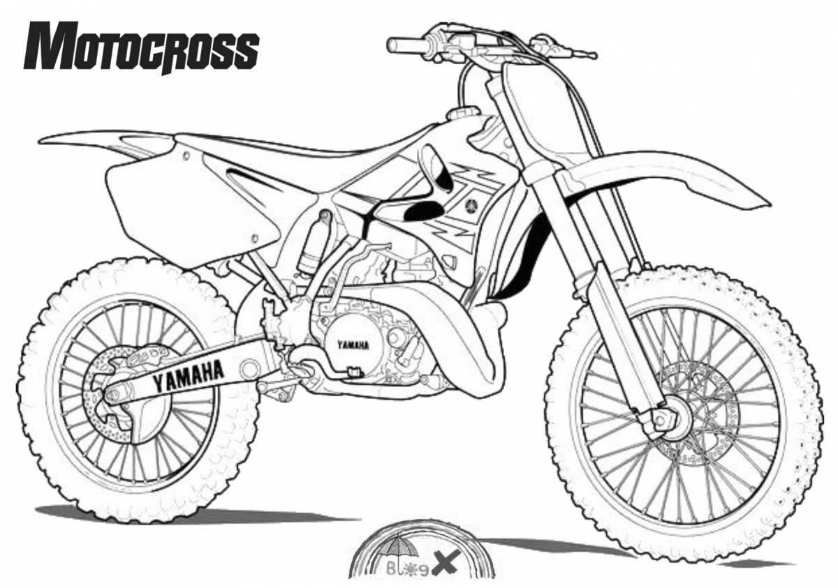 Fun coloring motocross