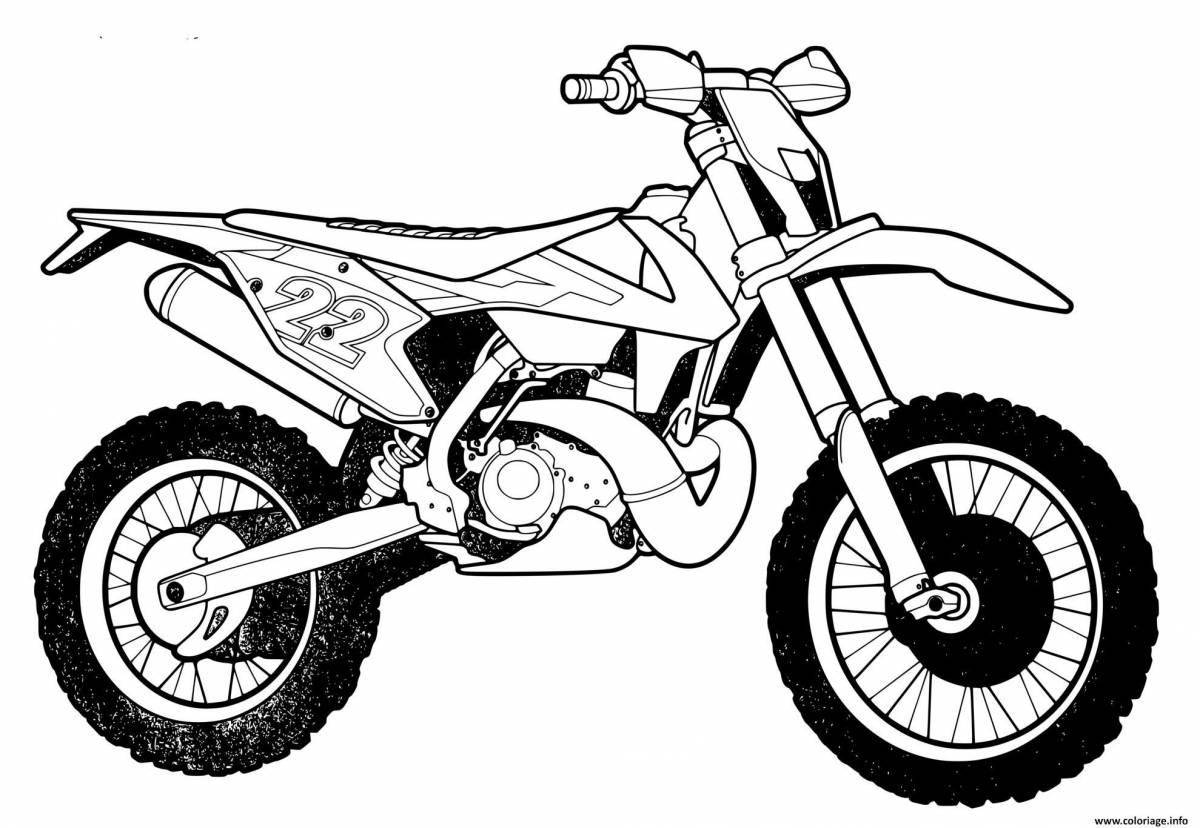 Great motocross coloring page
