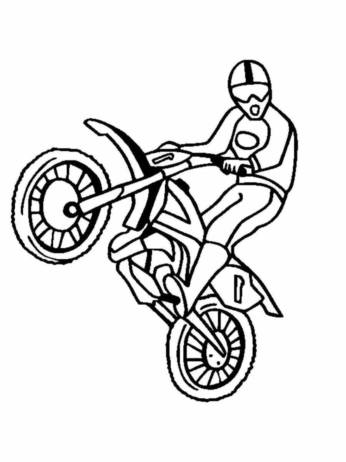 Awesome motocross coloring page