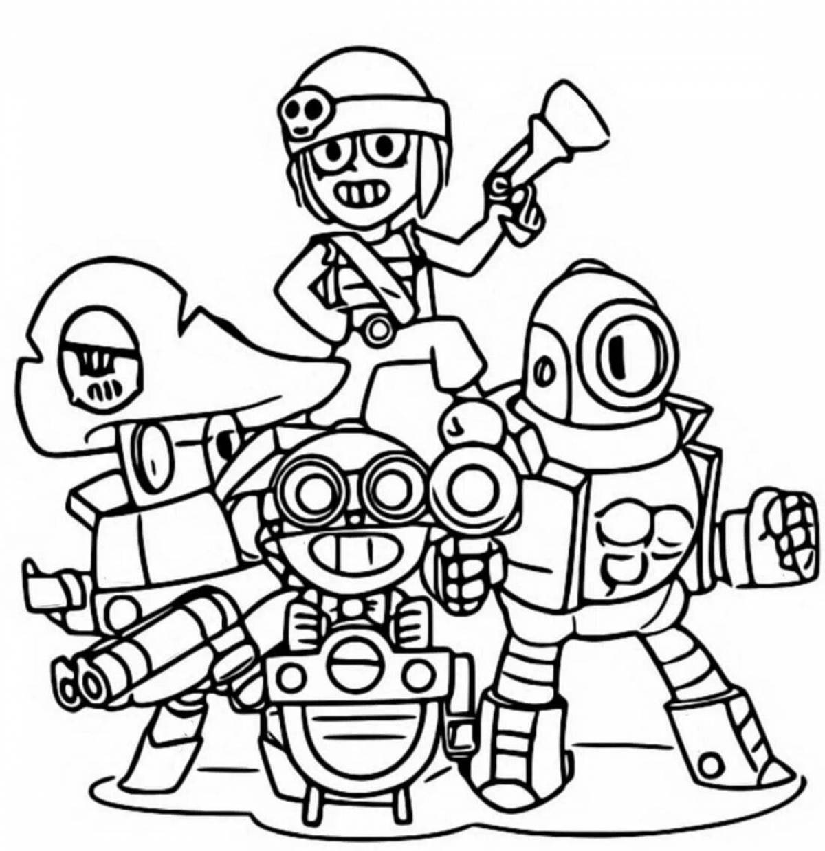 Colorful cuboom coloring page