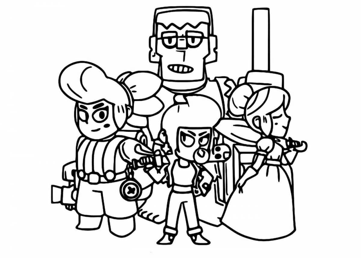 Cuboom bright coloring page