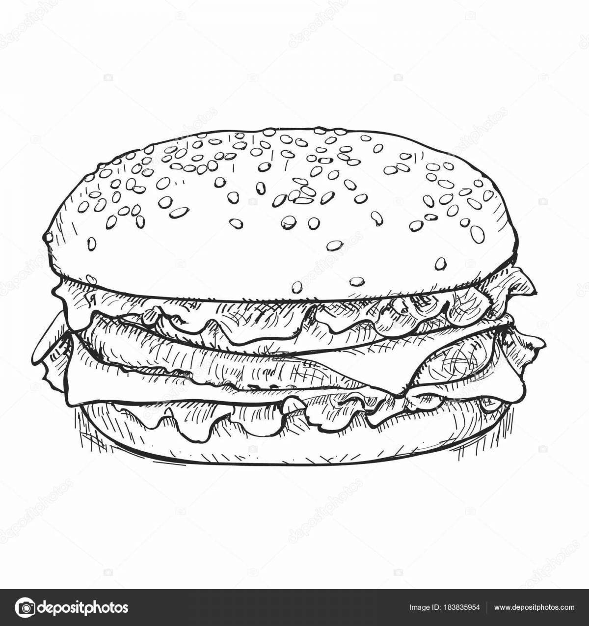 Soulful cheeseburger coloring book