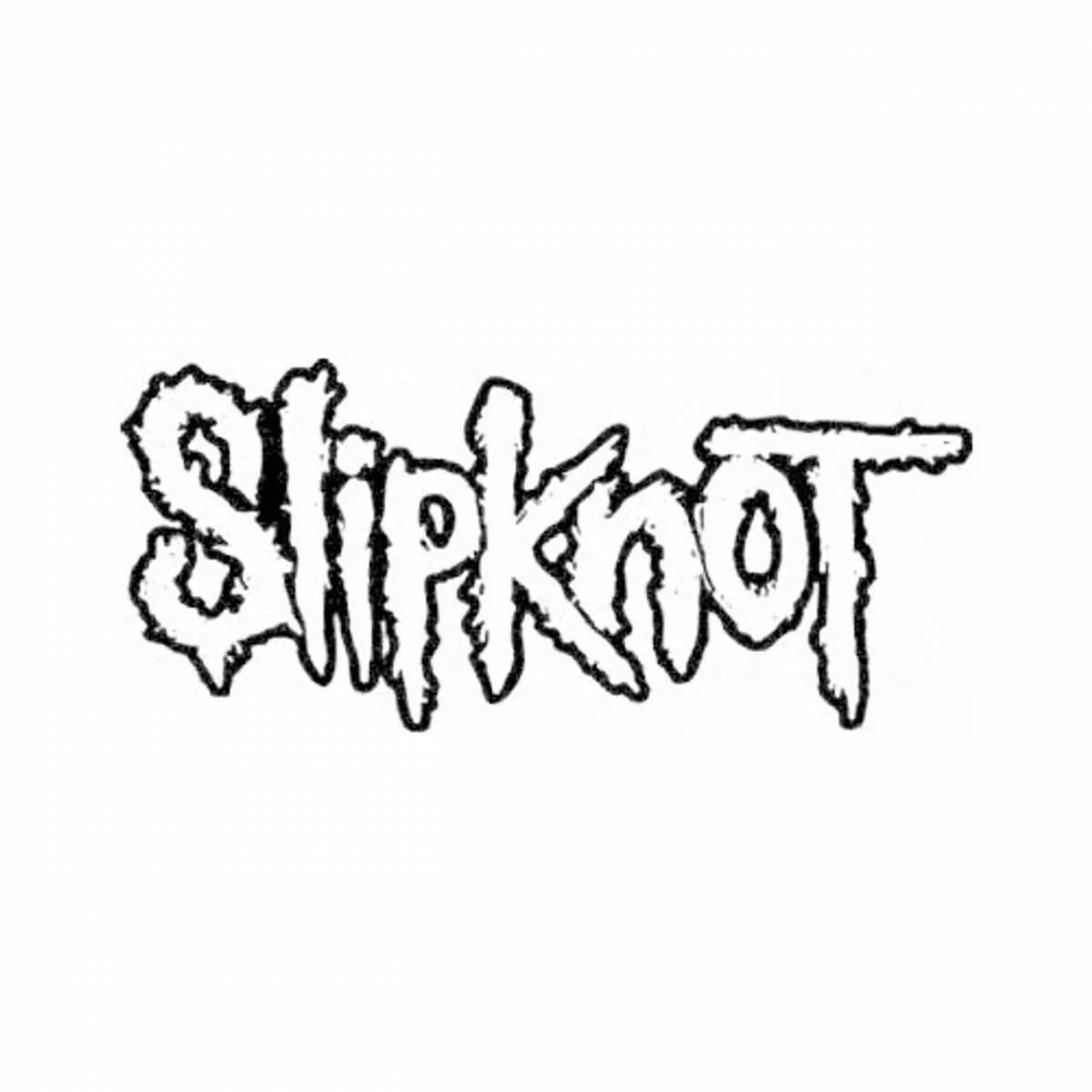 Красочная страница раскраски slipknot