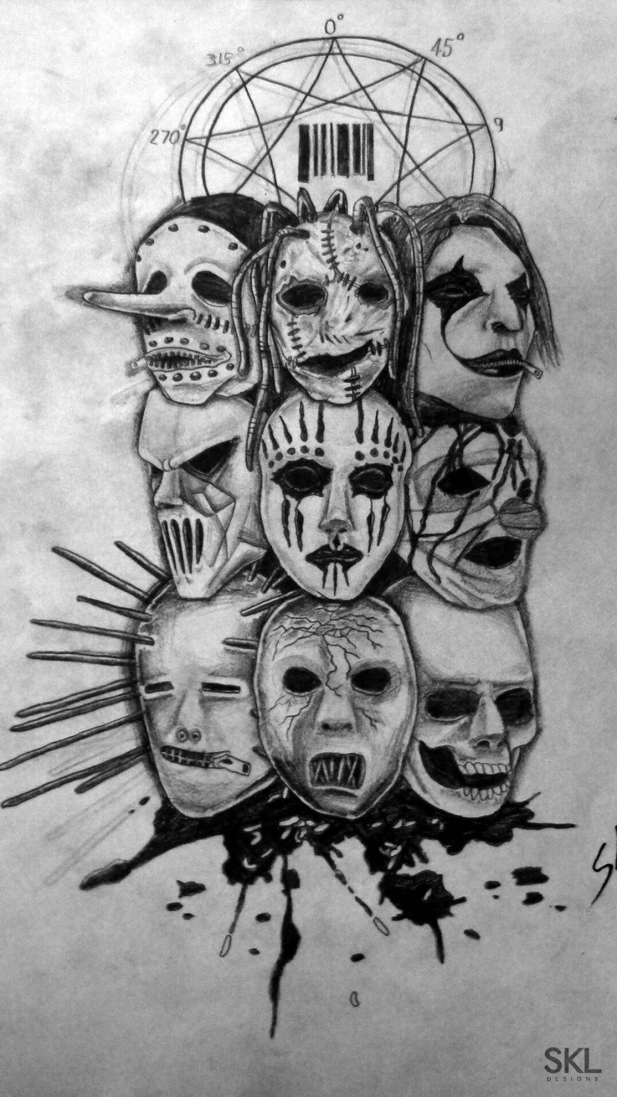Tempting slipknot coloring page