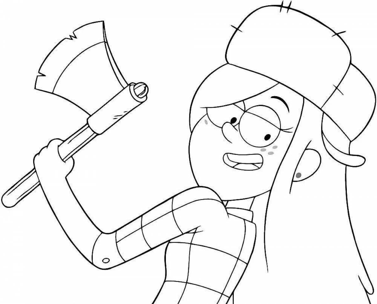 Glitter amogast coloring page