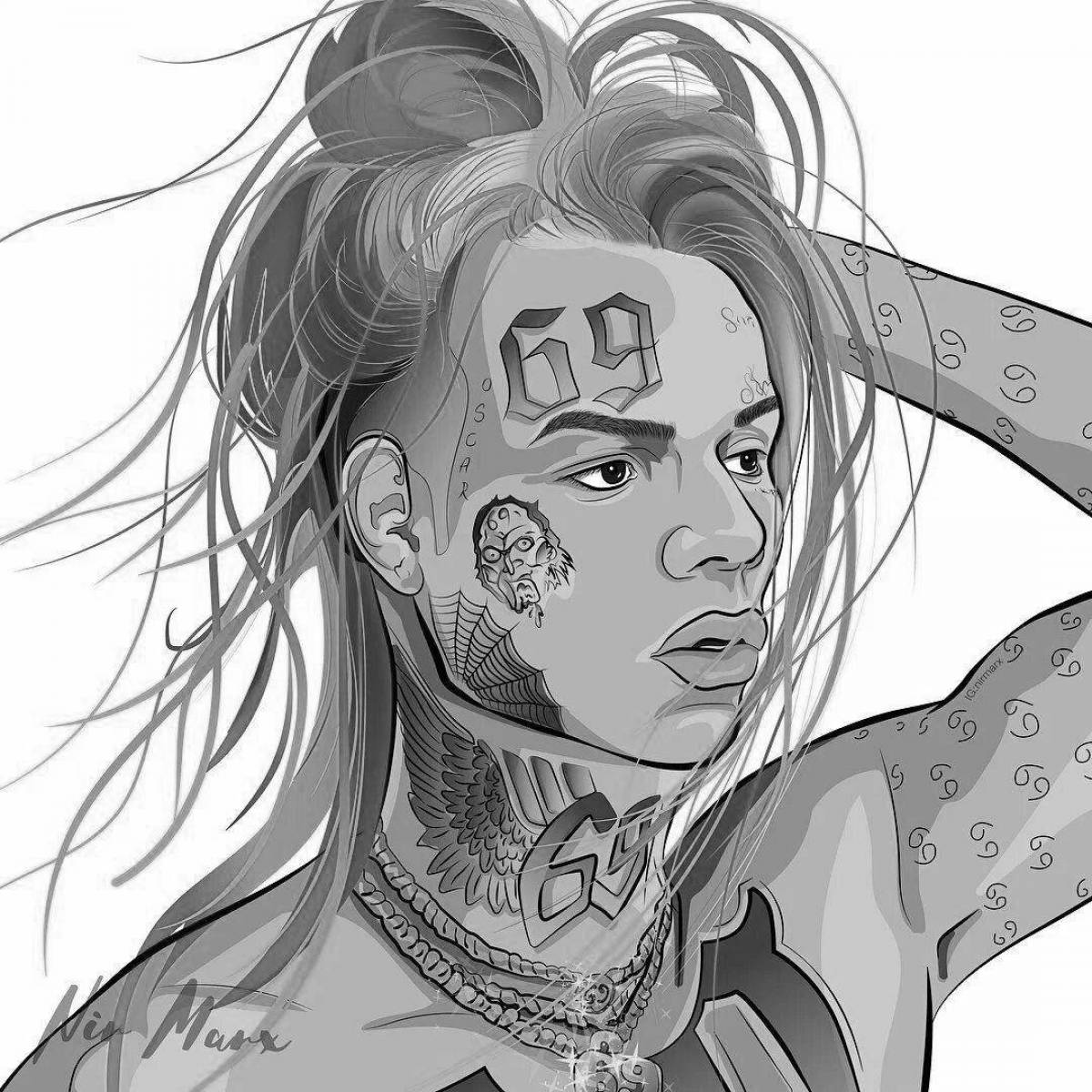 6ix9ine fun coloring book