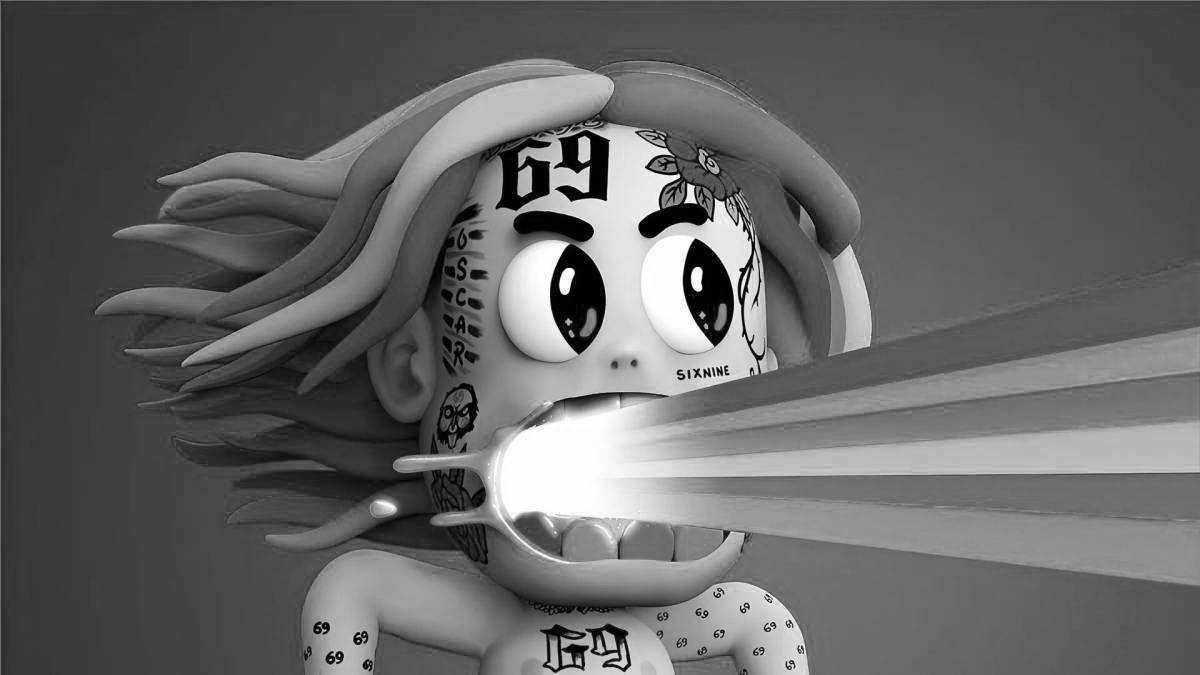Colorful coloring 6ix9ine