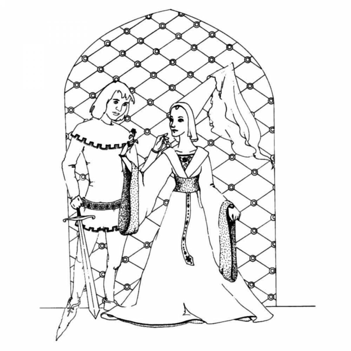 Luxurious Middle Ages coloring page