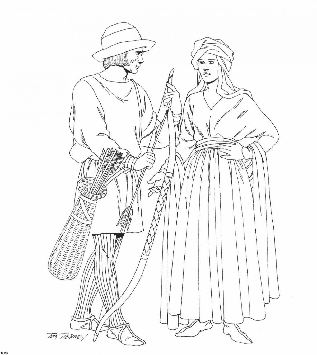 Colouring joyful middle ages