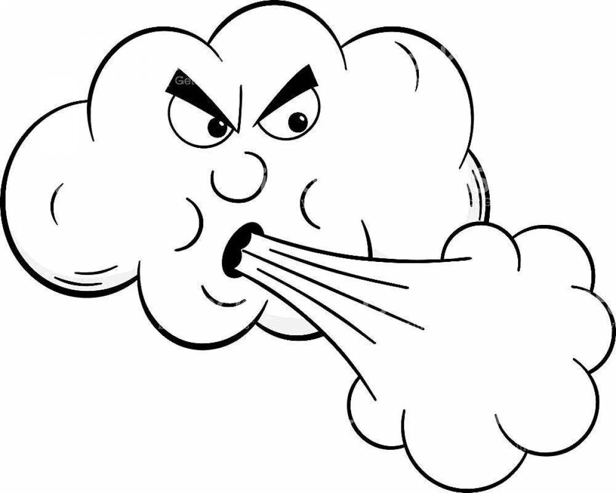 Photo Colorful windy coloring