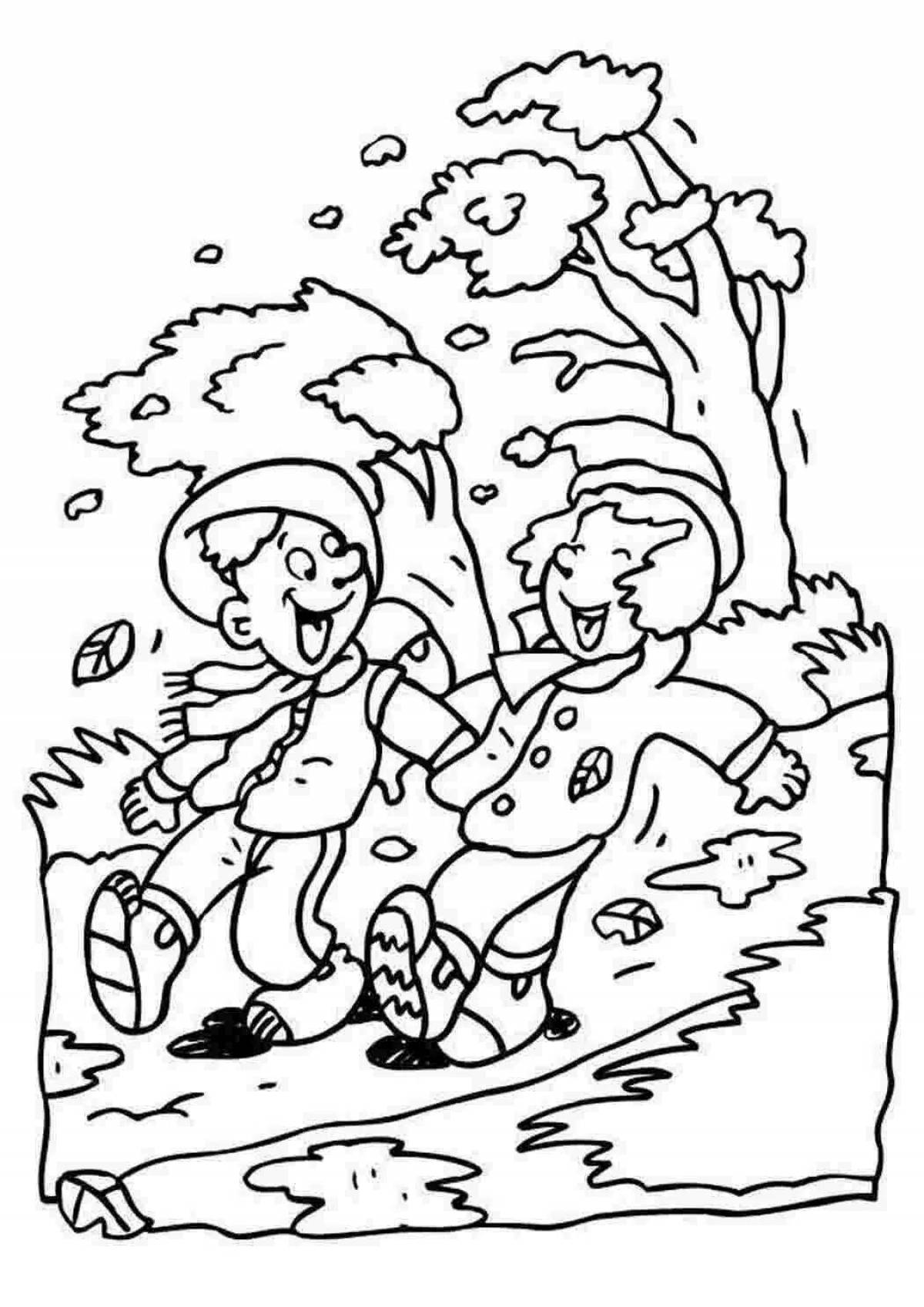 Photo Shining wind coloring page