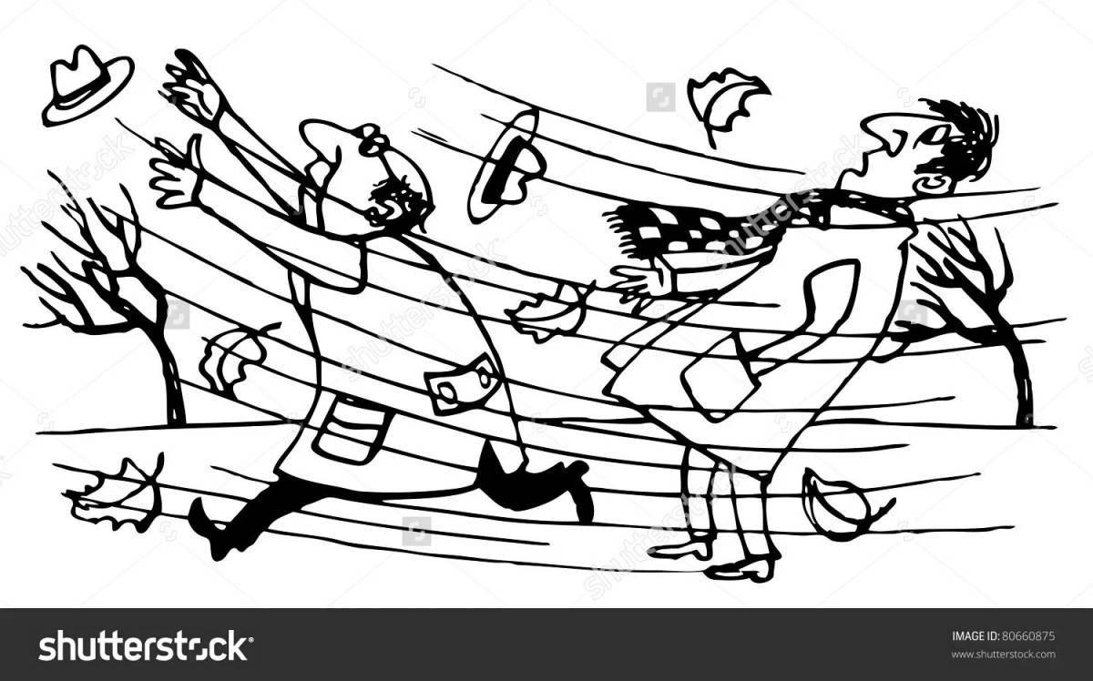 Photo Fun windy coloring